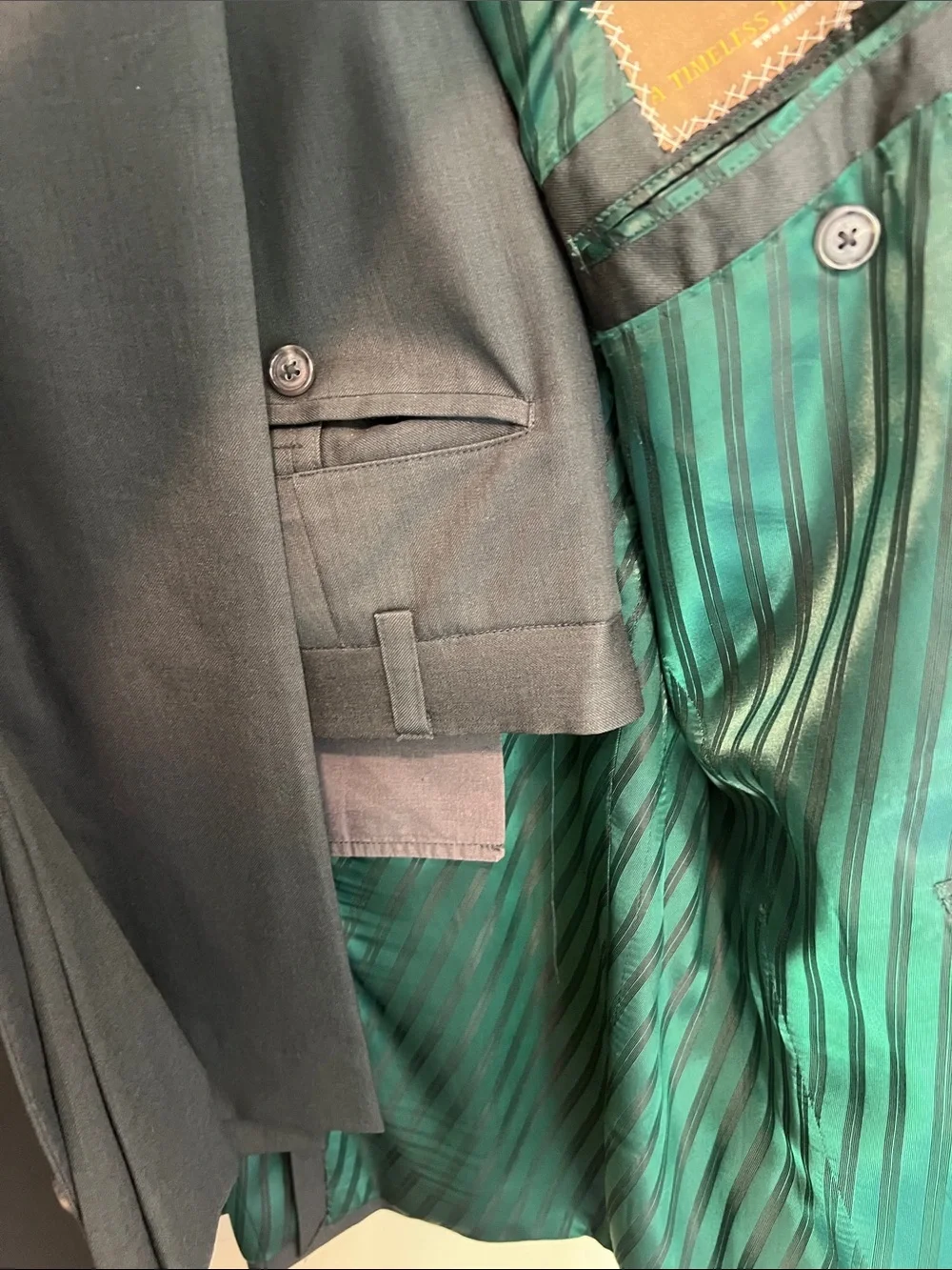 Custom-made men’s suit.